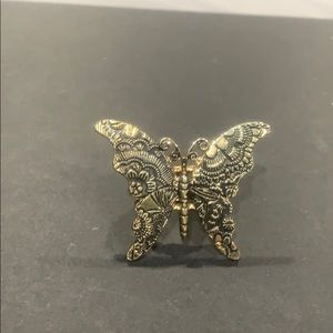 Gold butterfly ring